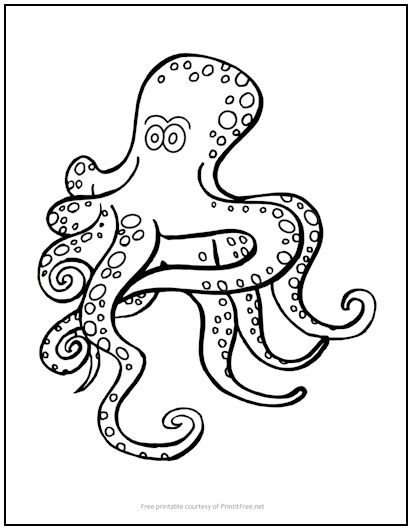 Spotted Octopus Coloring Page | Print it Free
