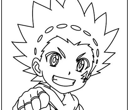 Valt Aoi Beyblade Coloring Page