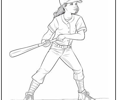 Tag: baseball coloring page