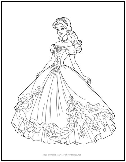 Disney Princesses - Free printable Coloring pages for kids