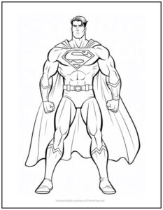 Superman Coloring Page | Print it Free