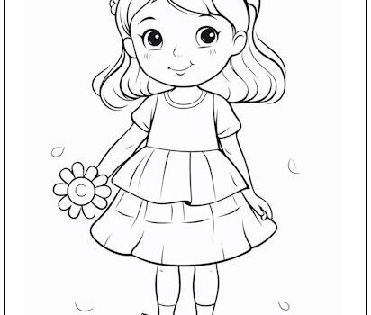 cartoon girl people coloring pages