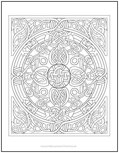 Celtic Framed Coloring Page