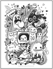 Critter Doodle Coloring Page | Print it Free