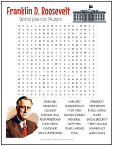 Franklin D. Roosevelt Word Search Puzzle | Print it Free