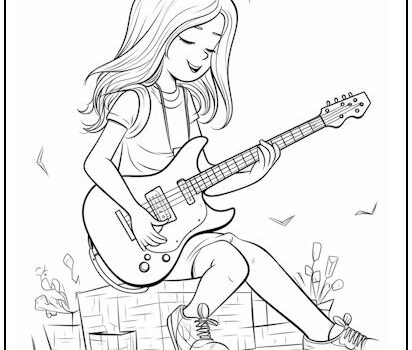 Girl color page - Coloring pages for kids - Family, People and
