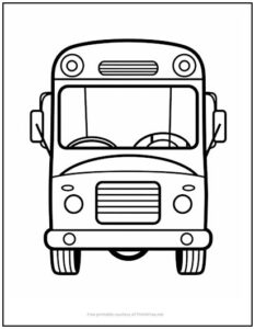 School Bus Coloring Page | Print it Free