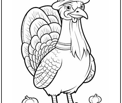 Thanksgiving Turkey Coloring Page