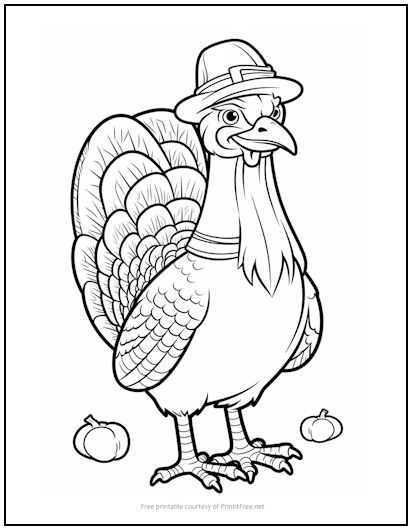 Thanksgiving Turkey Coloring Page