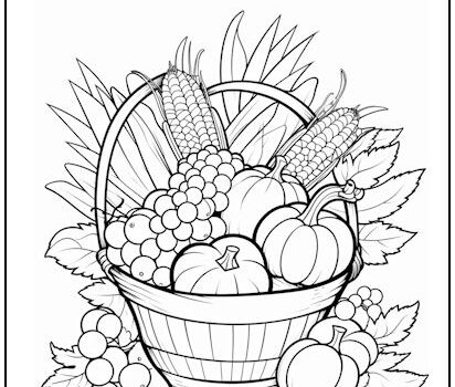 Thanksgiving Give Thanks Coloring Page