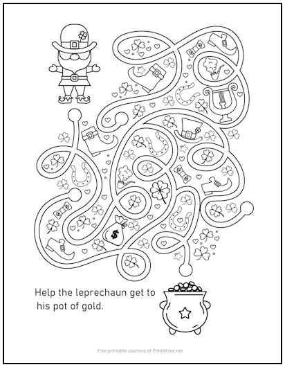 St. Patrick's Day Leprechaun Maze