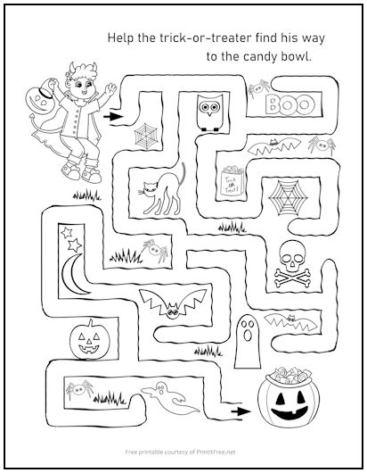 Halloween Trick-or-Treater Maze